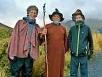 our first, rough LOTR costumes on the Tongariro Crossing